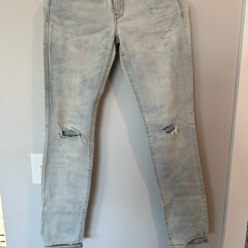 American Eagle Outfitters Light Gray Skinny Jeans